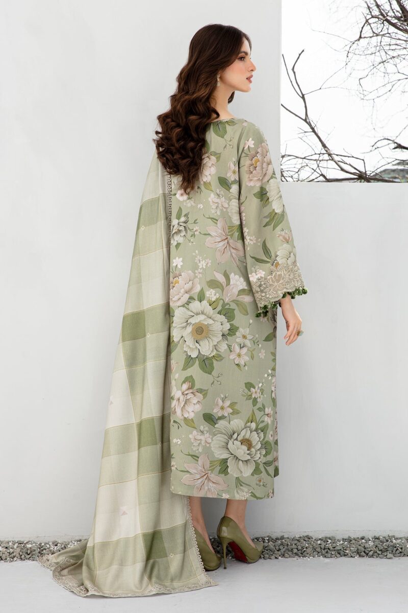 BAROQUE - 3PC Digital Printed Karandi Shirt With Karandi Printed Dupatta And Trouser. - Image 6