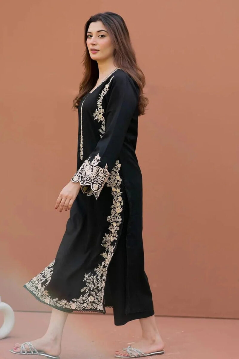 LAJWANTI - 2-Piece Embroidered Dhanak Shirt and Trouser - Image 3