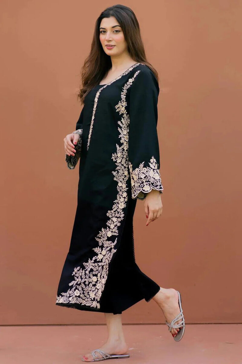 LAJWANTI - 2-Piece Embroidered Dhanak Shirt and Trouser