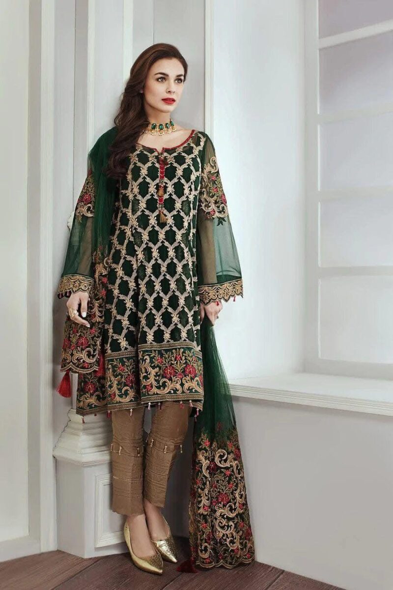 Jazmin Summer Lawn Collection with Chiffon Embroidered Dopatta - Image 2