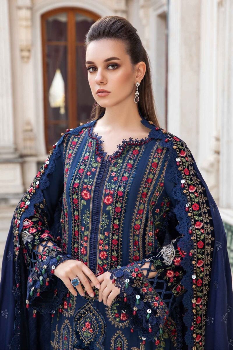 Maria B 2025 Summer Luxury Collection – Elegant 3-Piece Embroidered Lawn Suit - Image 2