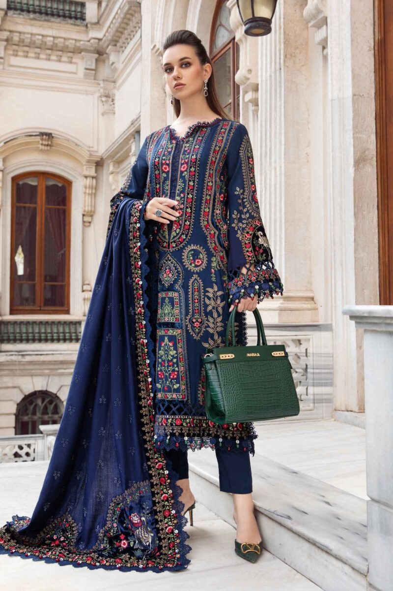 Maria B 2025 Summer Luxury Collection – Elegant 3-Piece Embroidered Lawn Suit