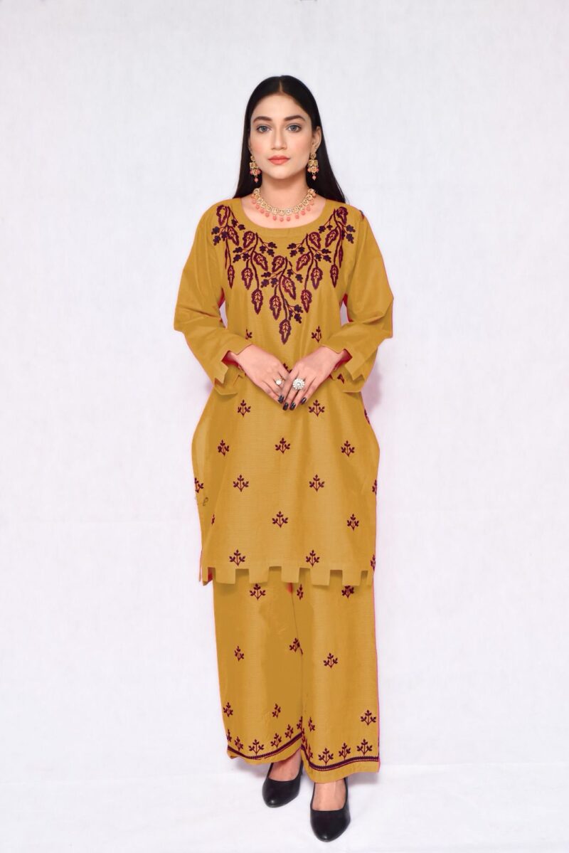 Stitched 2-Piece Ready-to-Wear Doria Cotton Suit