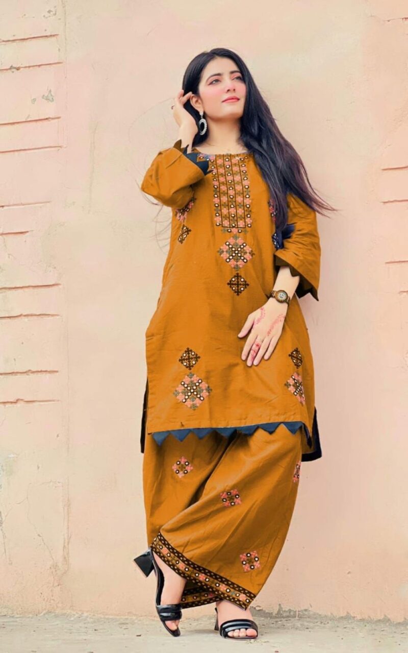Stitched 2-Piece Ready-to-Wear Doria Cotton Suit