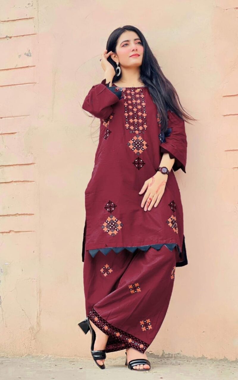 Stitched 2-Piece Ready-to-Wear Doria Cotton Suit