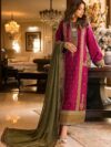 Asim jofa Luxury collection Lawn with organza Embroidered  Dopatta