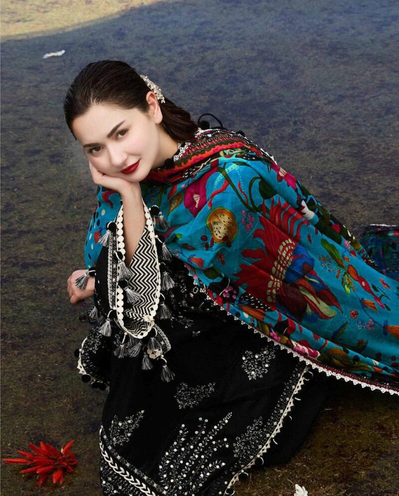 Asim jofa Luxury collection  Lawn with Chiffon  Emb Dopatta - Image 3