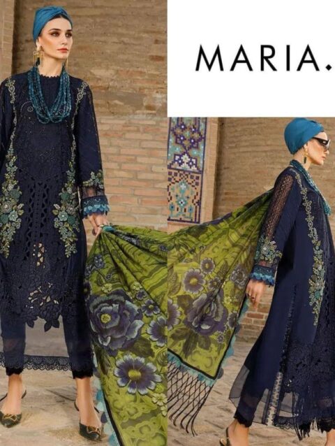 Maria b Lawn Summer Collection – Luxury 3-Piece With Diamond Dopatta