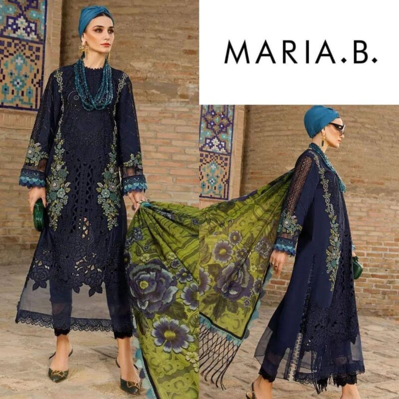 Maria b Lawn Summer Collection – Luxury 3-Piece With Diamond Dopatta