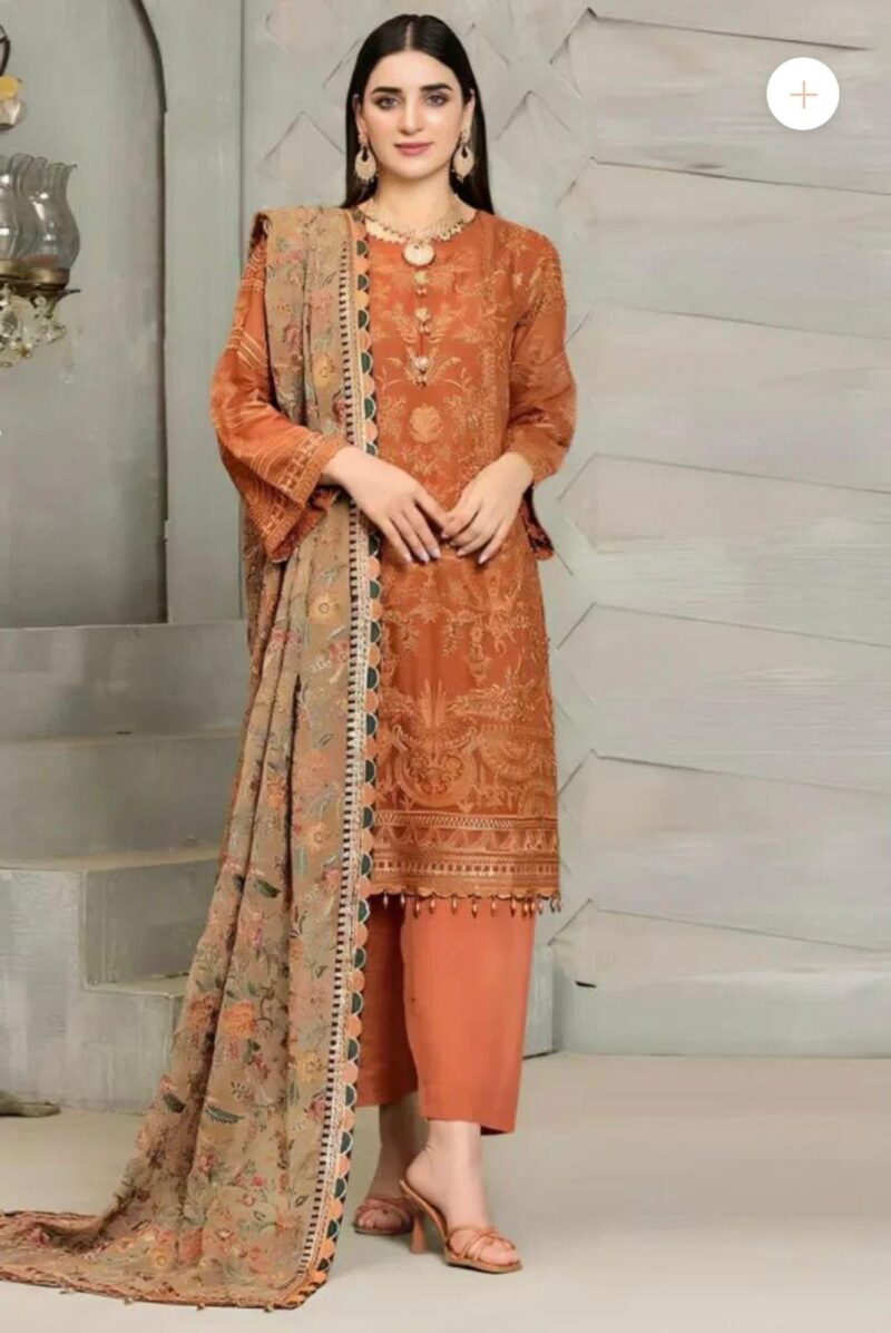 Baroque Lawn Summer Collection – Luxury 3-Piece With Chiffon Emb Dopatta