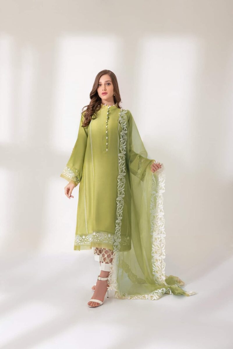 Sunia Manahil unstitched 3 piece embroidered summer suit - Image 3