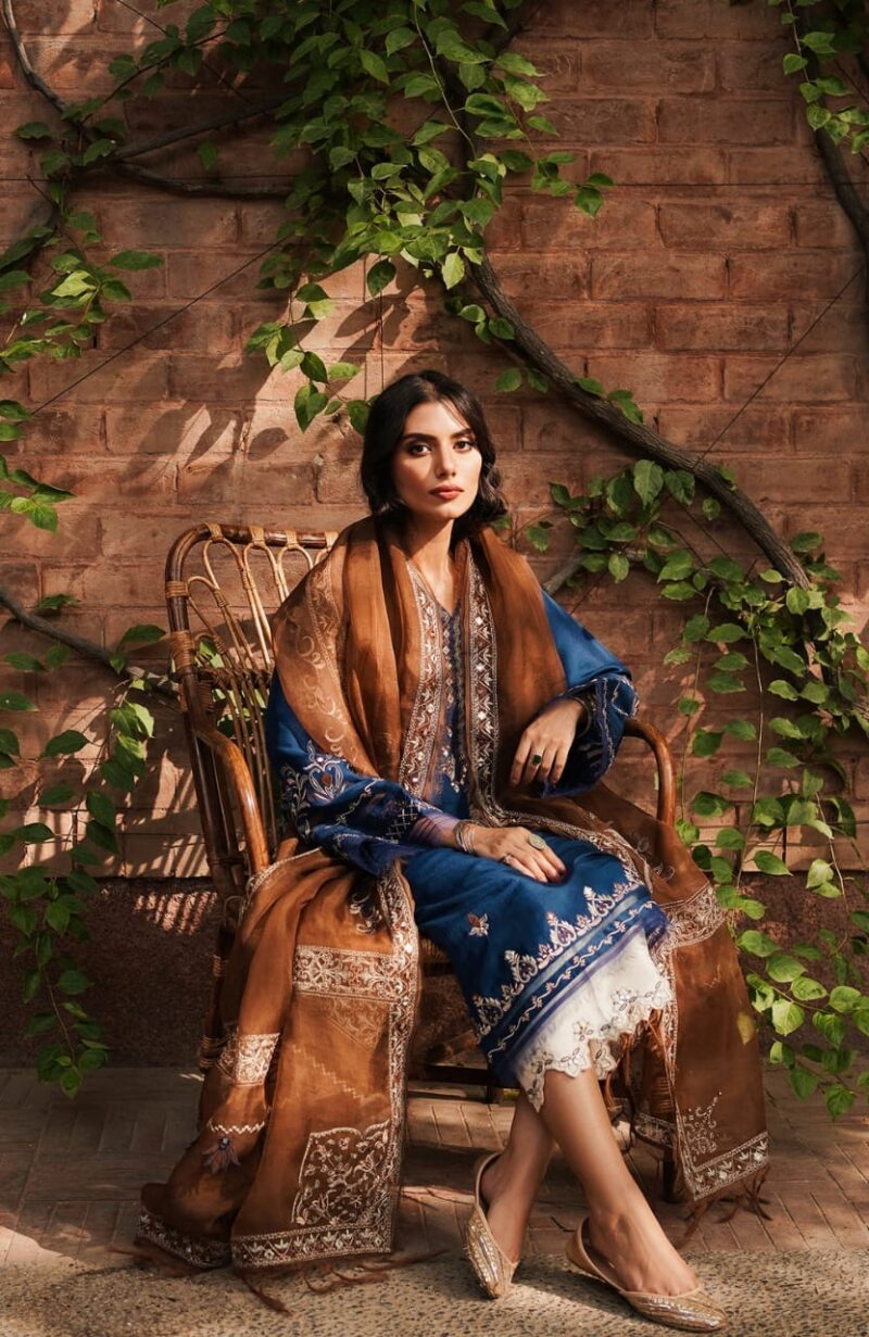 Nisa unstitched 3 piece embroidered summer suit